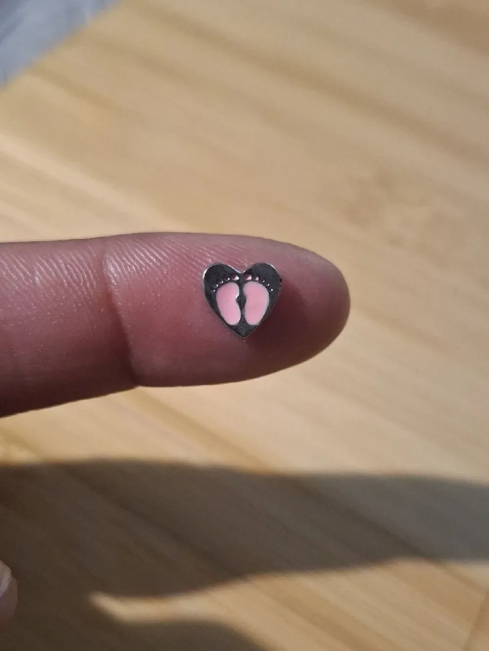 Heart-Shaped Pink Footprints 
